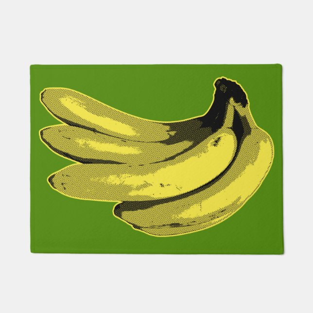 Pop Art Yellow Banana Graphic Deurmat (Voorkant)