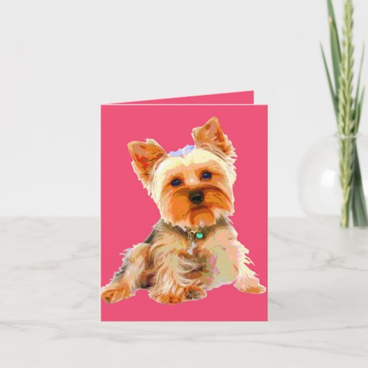 Pop-art Yorkie Kaart (Voorkant)