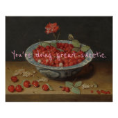 Pop Art You're Doing Great Sweetie Berry Poster (Devant)