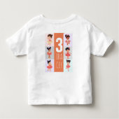 Pop Art Zachte Pastel Baby Ballerina Verjaardag Fo Kinder Shirts (Achterkant)