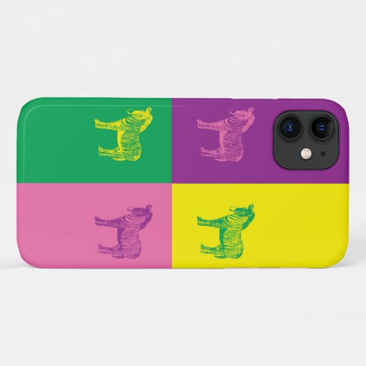 Pop Art Zebra Coque-Mate coque iphone (Dos (Horizontal))