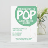 POP Baby shower Uitnodiging (Staand voorkant)