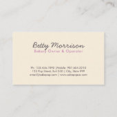 Pop bakkerijontwerp visitekaartje (Achterkant)