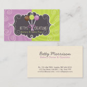 Pop bakkerijontwerp visitekaartje (Voorkant / Achterkant)