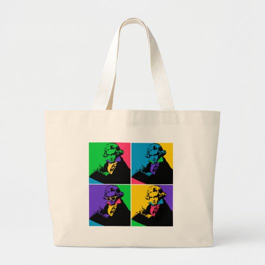 Pop Beethoven Grote Tote Bag (Voorkant)