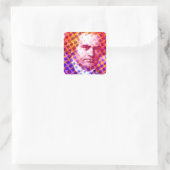 Pop Beethoven Vierkante Sticker (Tas)
