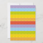 Pop Birthday Party Invitation Kaart (Achterkant)