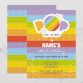 Pop Birthday Party Invitation Kaart (Voorkant / Achterkant)