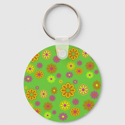pop bloemen groven sleutelhanger (Voorkant)