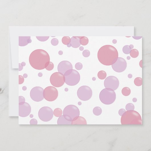 POP Bubble Lila verjaardag Roze foto Glitter Gold Kaart (Achterkant)