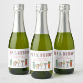 Pop Bubbly Bachelorette Sparkling Vins Étiquettes (Bouteilles)