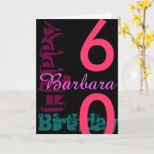 Pop Carte de voeux personnalisée 60e anniversaire (Fleur jaune)