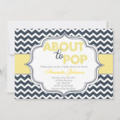 Pop Chic Chevron Invitation Baby shower (Devant)