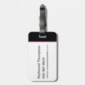 Pop Chock'Lit Shoppe Pink Logo Bagagelabel (Achterkant verticaal)