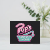 Pop Chock'Lit Shoppe Pink Logo Briefkaart (Staand voorkant)