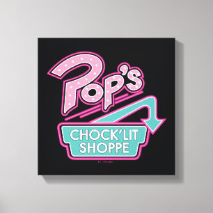 Pop Chock'Lit Shoppe Pink Logo Canvas Afdruk
