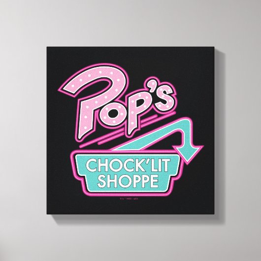 Pop Chock'Lit Shoppe Pink Logo Canvas Afdruk (Voorkant)