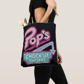 Pop Chock'Lit Shoppe Pink Logo Draagtas (Dichtbij)