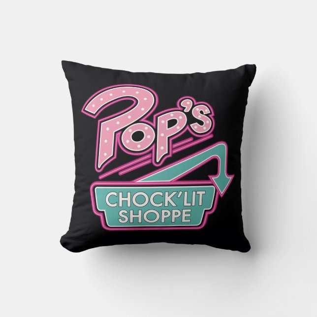 Pop Chock'Lit Shoppe Pink Logo Kussen (Voorkant)