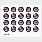 Pop Chock'Lit Shoppe Pink Logo Ronde Sticker (Vel)