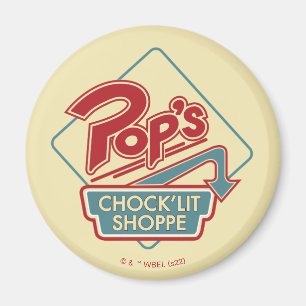 Pop Chock'Lit Shoppe Red Logo Magneet
