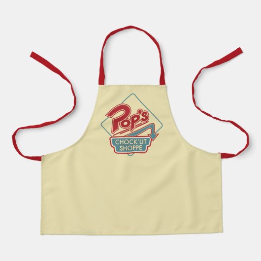 Pop Chock'Lit Shoppe Red Logo Schort (Voorkant)