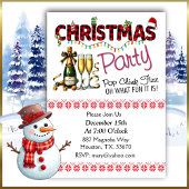 Pop Clink Fiz kerstfeest uitnodiging