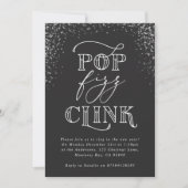 pop clink fizz fiançailles fête de fête invitation (Devant)