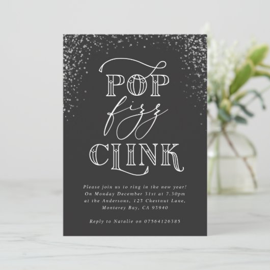 pop clink fizz fiançailles fête de fête invitation (Debout devant)