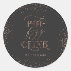 Pop Clink Fizz Party stickers