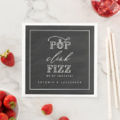 Pop Clink Fizz verlovingsfeest servetten (Insitu)