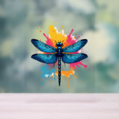 Pop coloré artistique Art peint libellule (Neutre)
