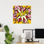 POP Comic Book Pop Art Cool Retro Trendy Poster (Thuiskantoor)