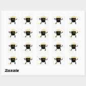 Pop Corn Vierkante Sticker (Vel)