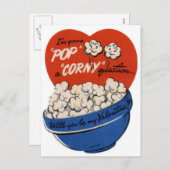 Pop "Corny" Valentijn Feestdagenkaart (Voorkant / Achterkant)