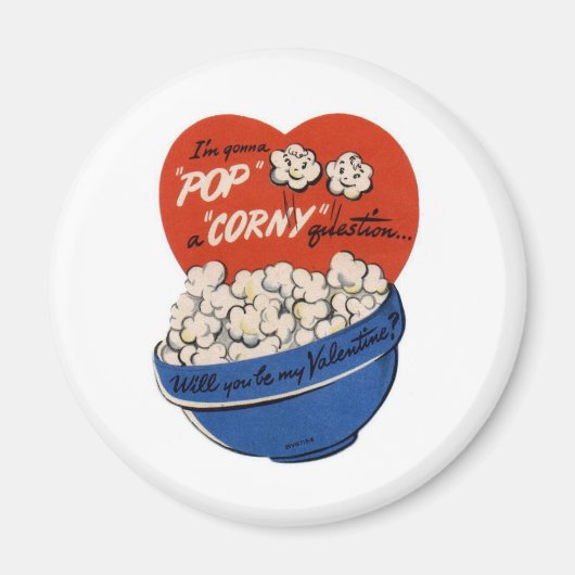 Pop "Corny" Valentijn Magneet (Voorkant)