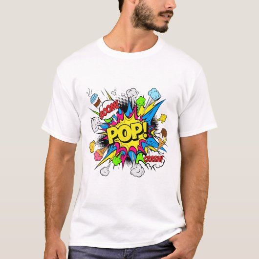 Pop Crash Ice Creams T-Shirt – Fun Summer Dessert  (Devant)