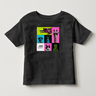 Pop Crew Kleurrijk Dieren T-shirt voor Peuters