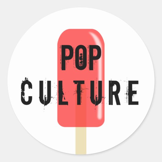 Pop Cultuur Ronde Sticker (Voorkant)
