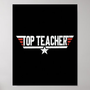 Pop Cultuur Top Teacher Appreciation Super Teacher Poster