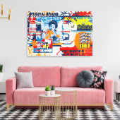 Pop Cultuurbeweging Canvas Afdruk (Insitu (Woonkamer))