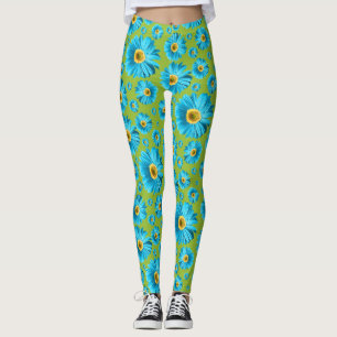 Pop Daisy Aqua Blauw Leggings