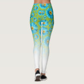 Pop Daisy Aqua Blue Leggings (Achterkant)
