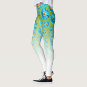 Pop Daisy Aqua Blue Leggings (Links)