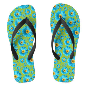 Pop Daisy Aqua Blue Teenslippers