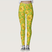 Pop Daisy Yellow Leggings (Voorkant)