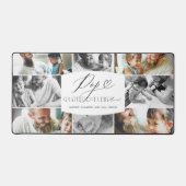 Pop Dankbaar voor Elk Moment Fotocollage Bureaumat (Voorkant)