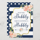 Pop de bubbels dat ze een Hubby-teken krijgt Kaart (Voorkant / Achterkant)