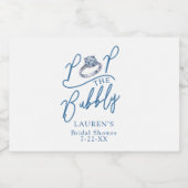 Pop de Bubbly Mini Liquor Favoriet Label – Blue Ri Likeurfles Etiket (Enkel label)