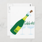 Pop De Champagne Briefkaart (Voorkant / Achterkant)